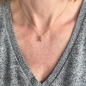 Pink Ruby Pendant in 14k yellow gold
